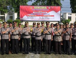 Kapolres : Pimpin Upacara Penyerahan Jabatan Kabag Ops & Sertijab Kapolsek