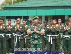 Korem 043/Gatam Gembleng 120 Prajurit Melalui Ujian Kenaikan Tingkat Pencak Silat Militer