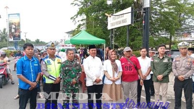 DPC POSPERA LAMPUNG UTARA BERSAMA KLINIK KESEHATAN PRABU ALAM BERIKAN LAYANAN KESEHATAN GRATIS DAN RIBUAN TAKJIL DI TUGU PAYAN MAS KOTABUMI