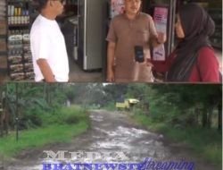 Ruas Jalan Kali Cinta Way Abung Tiga Kotabumi Utara Seperti Kubangan Kebo