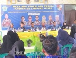 Sukatno Kadis Pendidikan Hadiri Rapat MKKS Di SMPN 1 Abung Semuli Kabupaten Lampung Utara