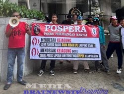 KEJAGUNG DIKEPUNG MASSA POSPERA: BAWA DUA TUNTUTAN TAJAM SOROTI “KEMANDULAN” HUKUM DI LAMPUNG UTARA
