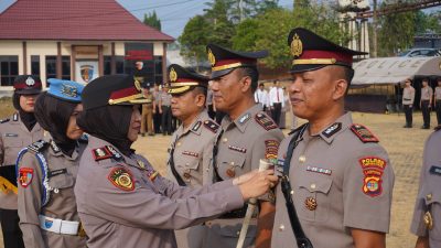 Kapolres Lampung Utara Pimpin Sertijab Sejumlah PJU dan Kapolsek Jajaran