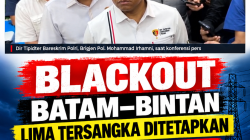 Blackout PLN Batam-Bintan Lima Orang Jadi Tersangka Diduga Negara Rugi Tembus Rp57,3 MILIAR